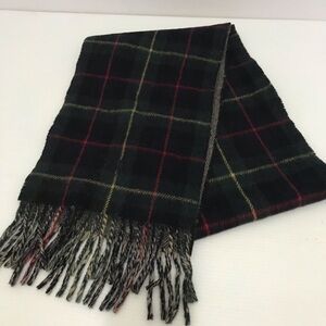 Vintage Polo Ralph Lauren Wool Plaid Fringe Scarf